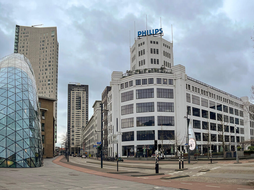 eindhoven centrum met lichttoren Philips gietvloer Atix